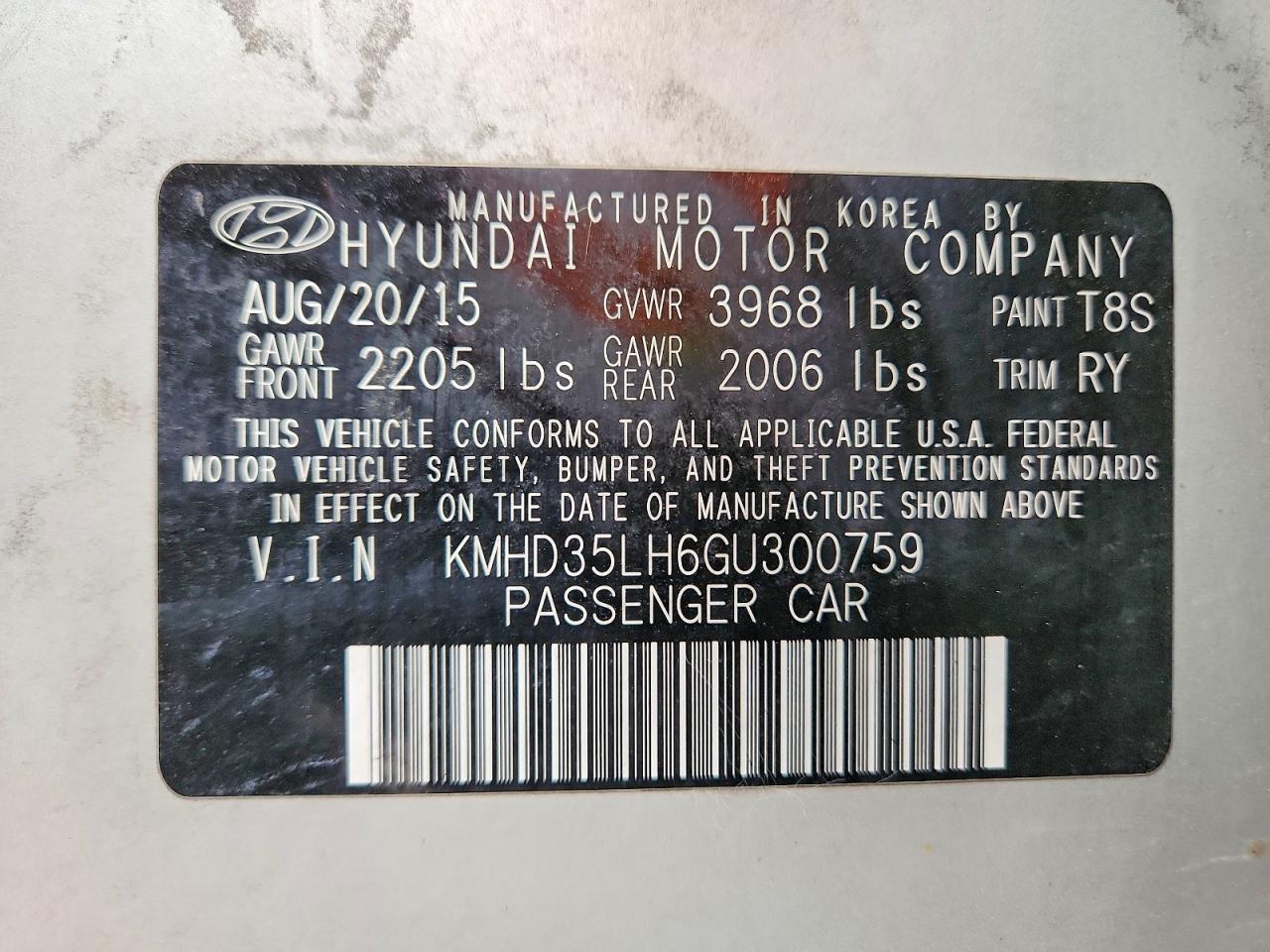 2016 HYUNDAI ELANTRA GT BASE photo 25