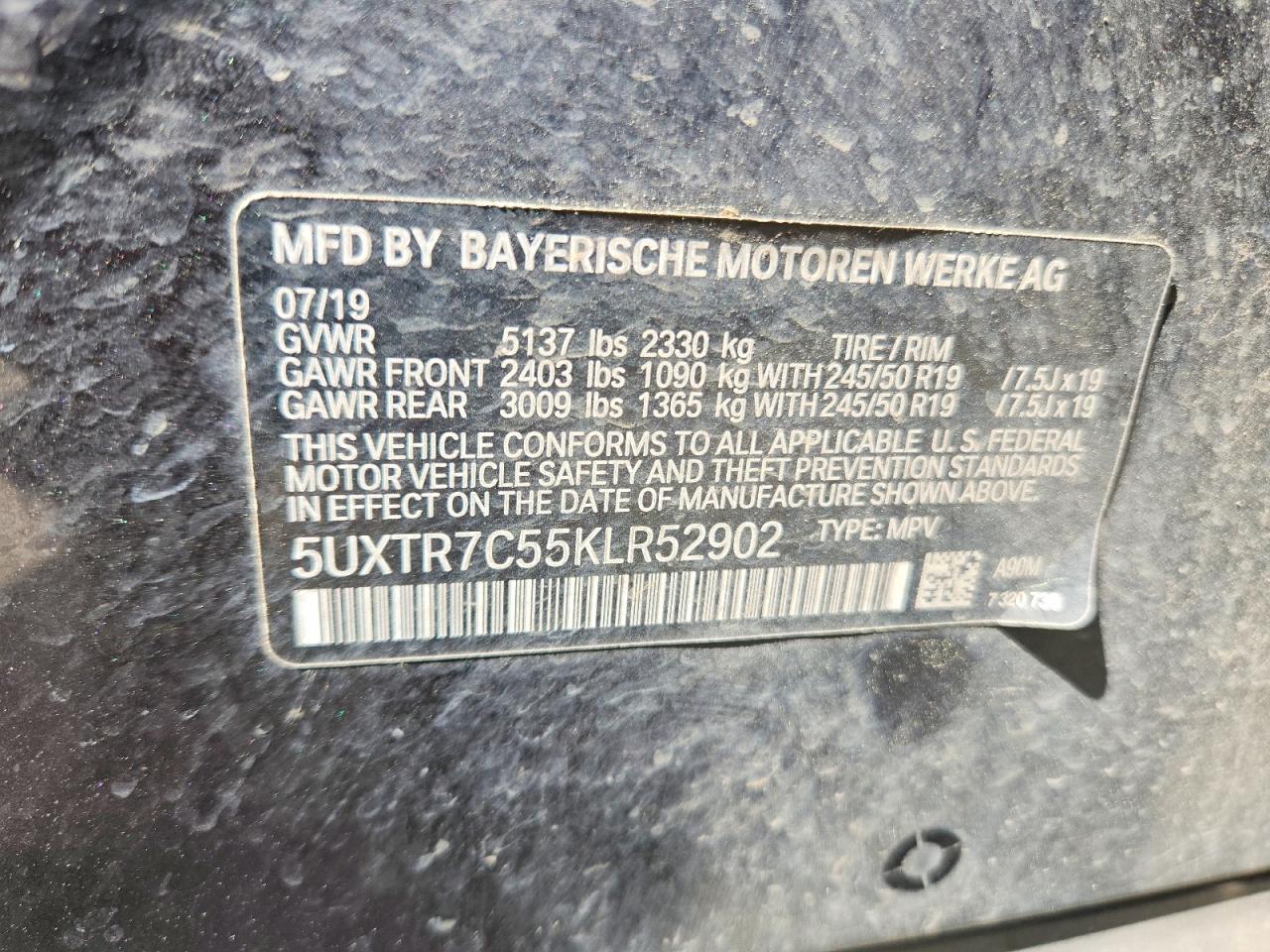 2019 BMW X3 SDRIVE30I photo 34