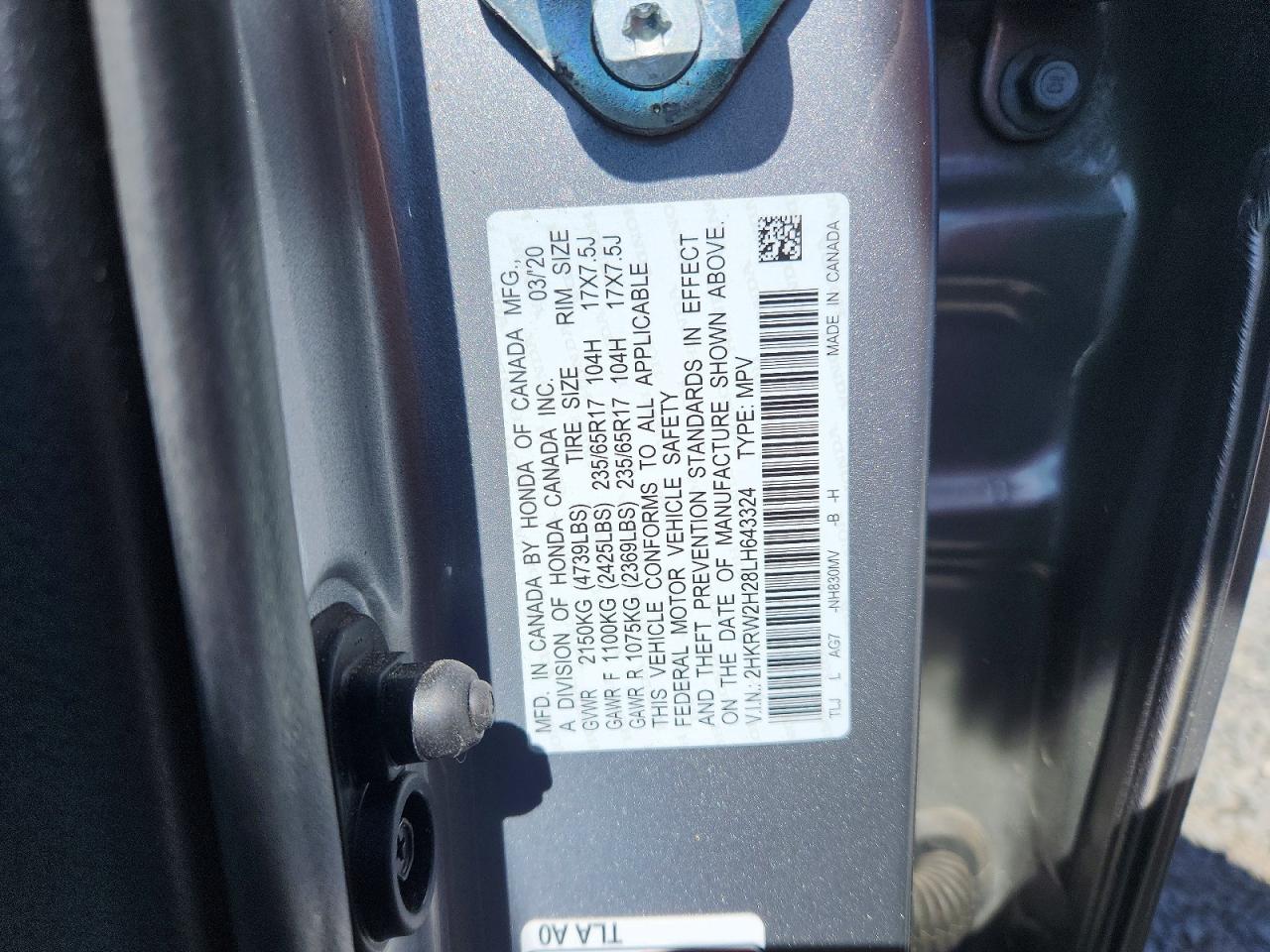 2020 HONDA CR-V LX photo 23