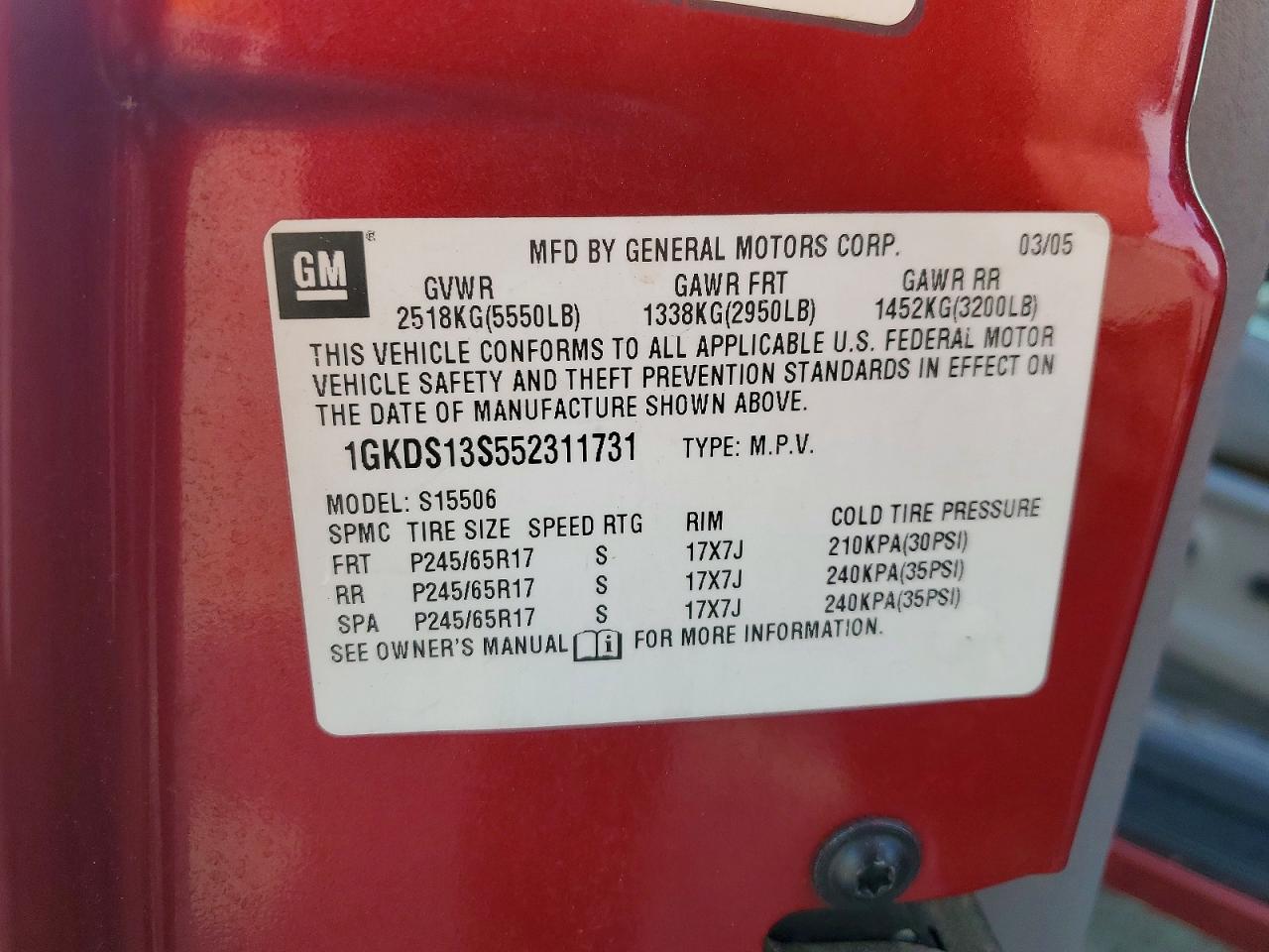 2005 GMC ENVOY photo 14