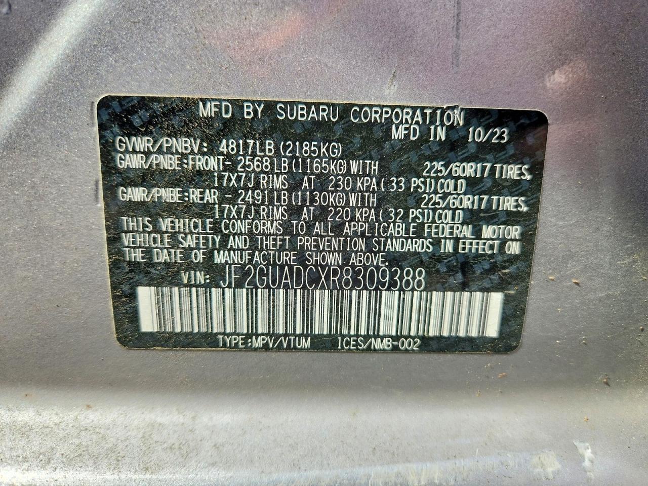 2024 SUBARU CROSSTREK PREMIUM photo 25