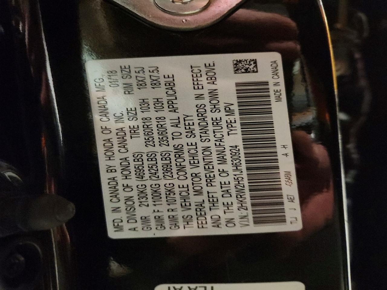 2018 HONDA CR-V EX photo 25