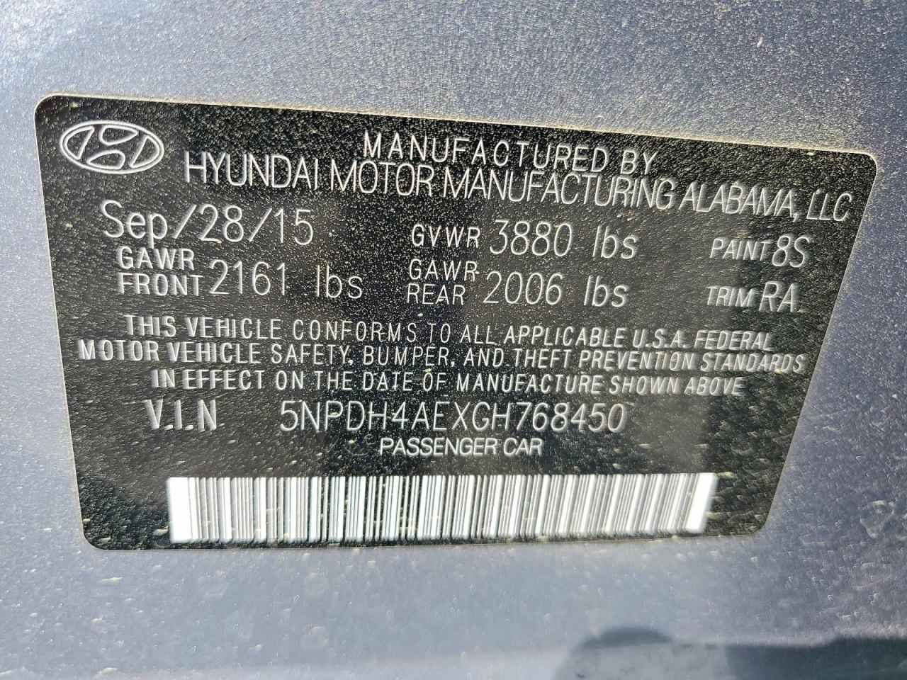 2016 HYUNDAI ELANTRA SE photo 12