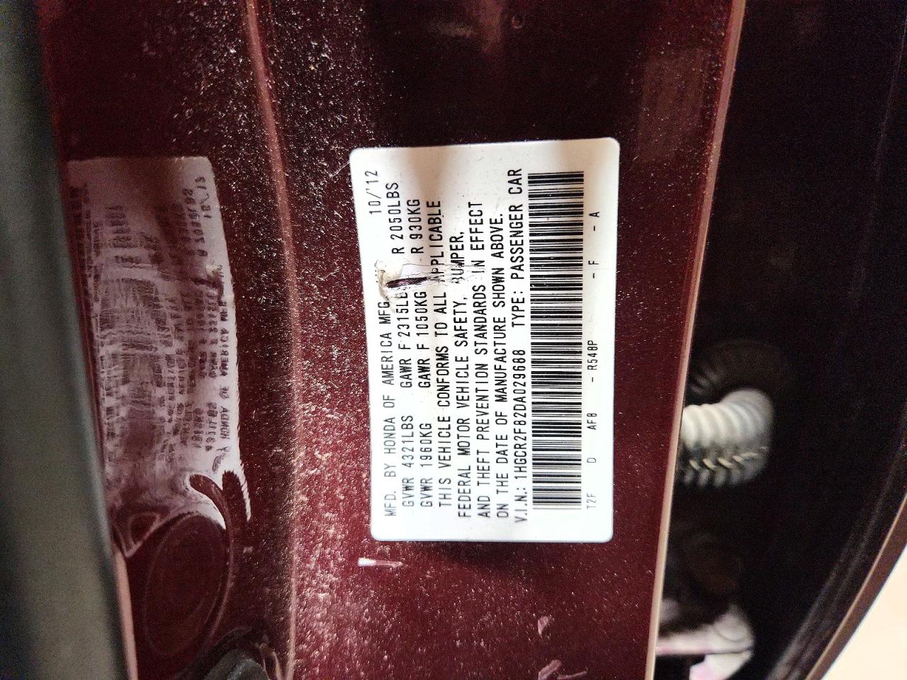 2013 HONDA ACCORD EXL photo 34