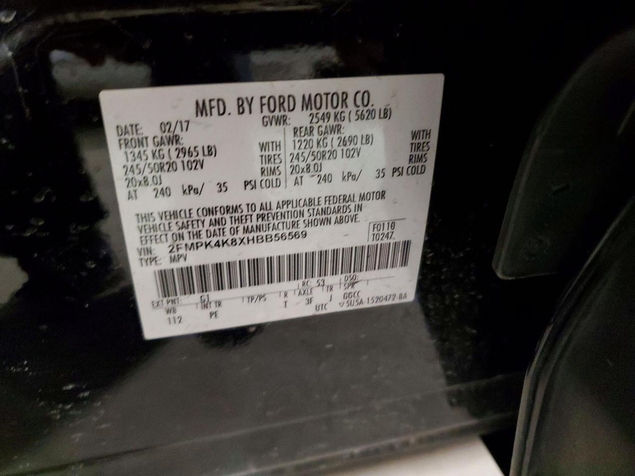 2017 FORD EDGE TITANIUM photo 13