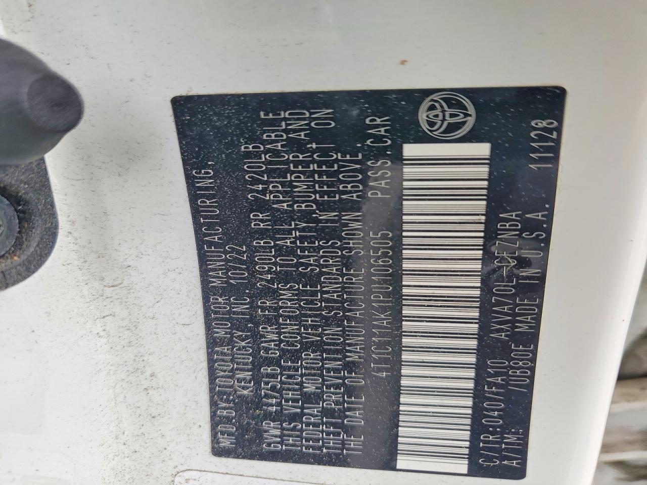 2023 TOYOTA CAMRY LE photo 23
