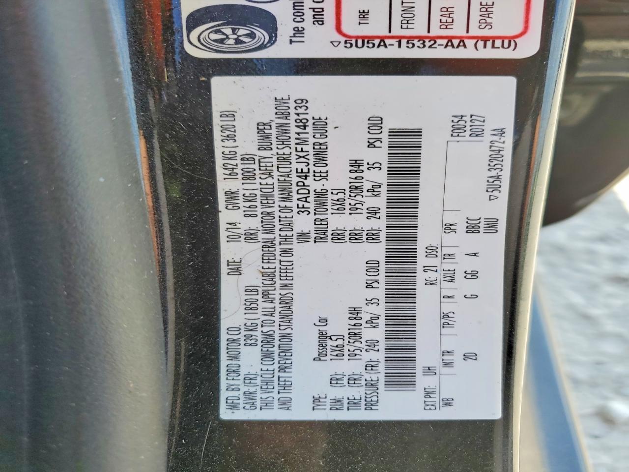 2015 FORD FIESTA SE photo 40