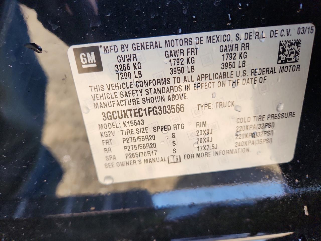 2015 CHEVROLET SILVERADO K1500 HIGH COUNTRY photo 12