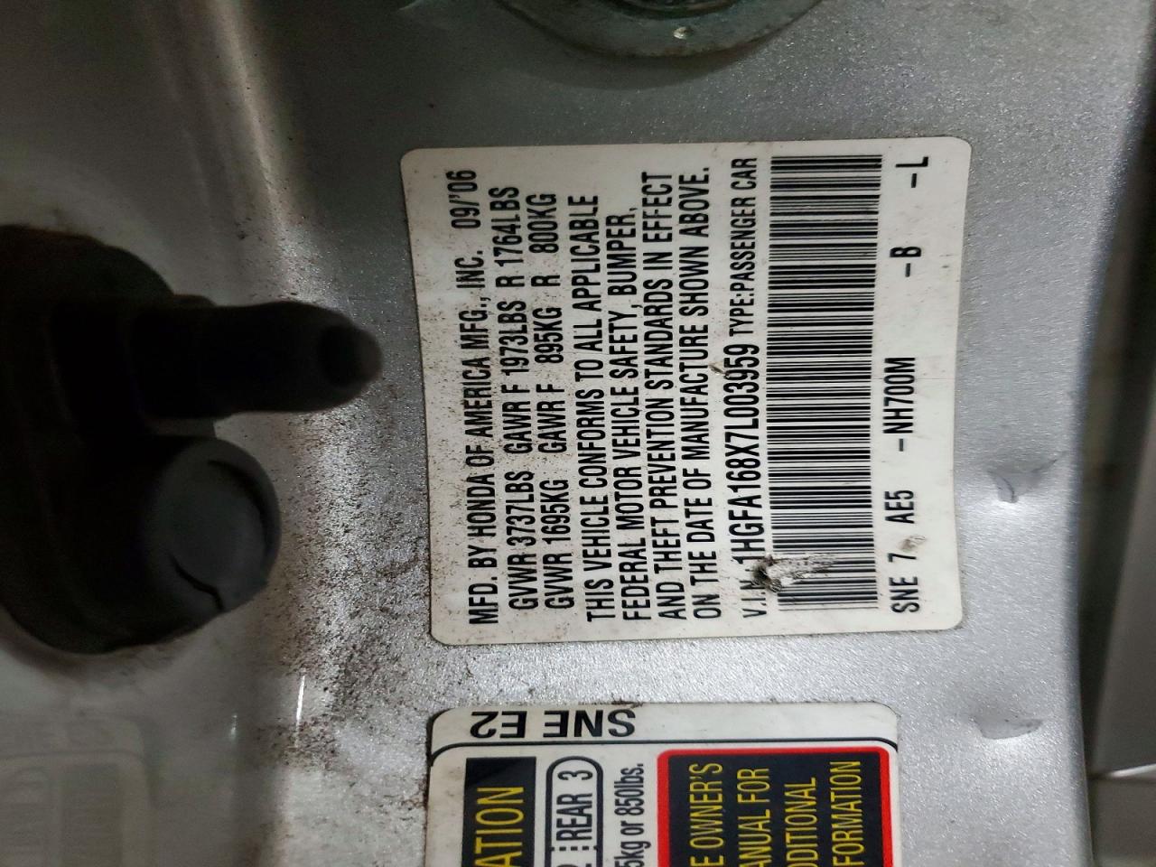 2007 HONDA CIVIC EX photo 25