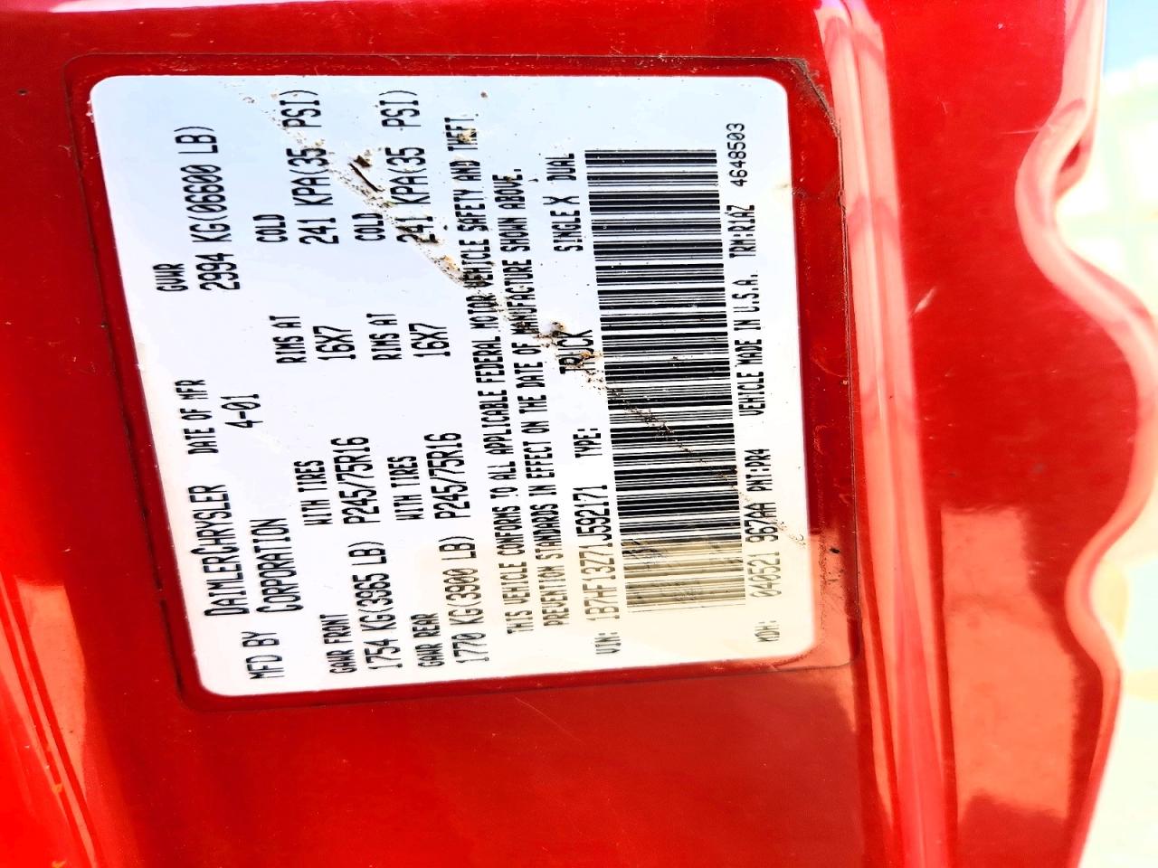 2001 DODGE RAM 1500 photo 34