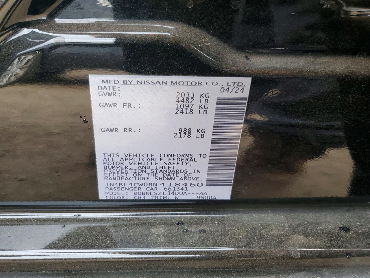 2024 NISSAN ALTIMA 2.5 SR photo 23