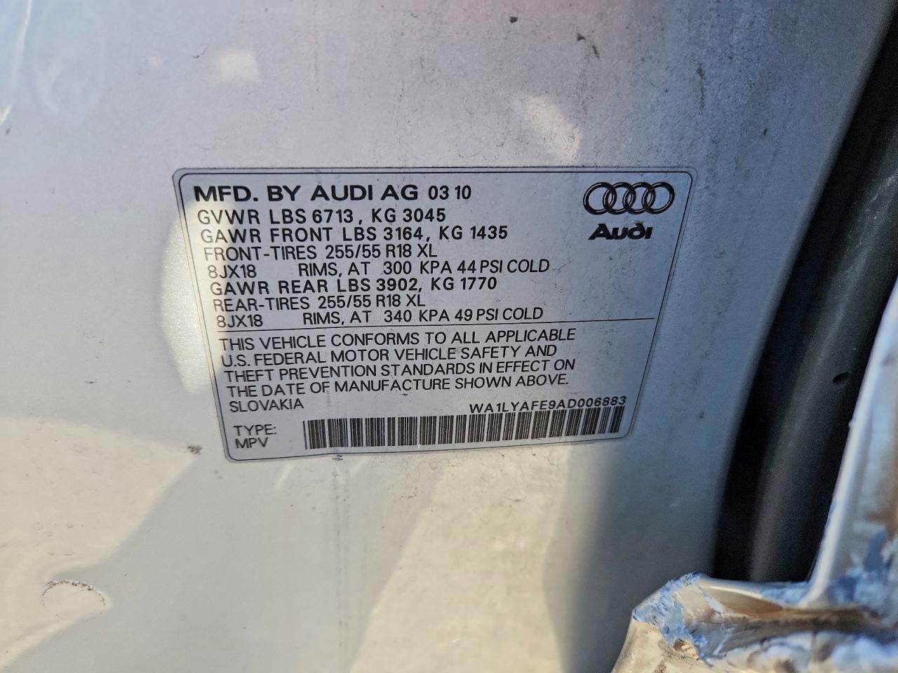 2010 AUDI Q7 PREMIUM PLUS photo 13