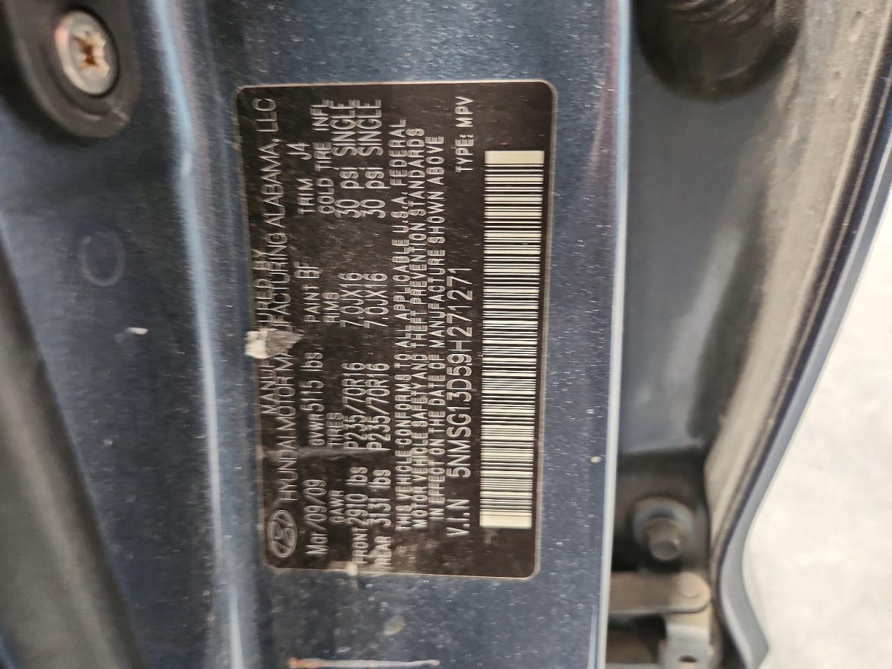 2009 HYUNDAI SANTA FE GLS photo 34