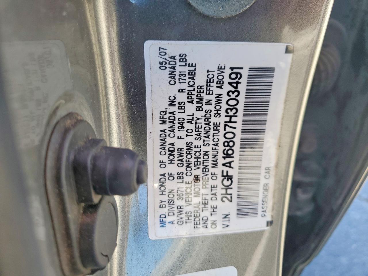 2007 HONDA CIVIC EX photo 34