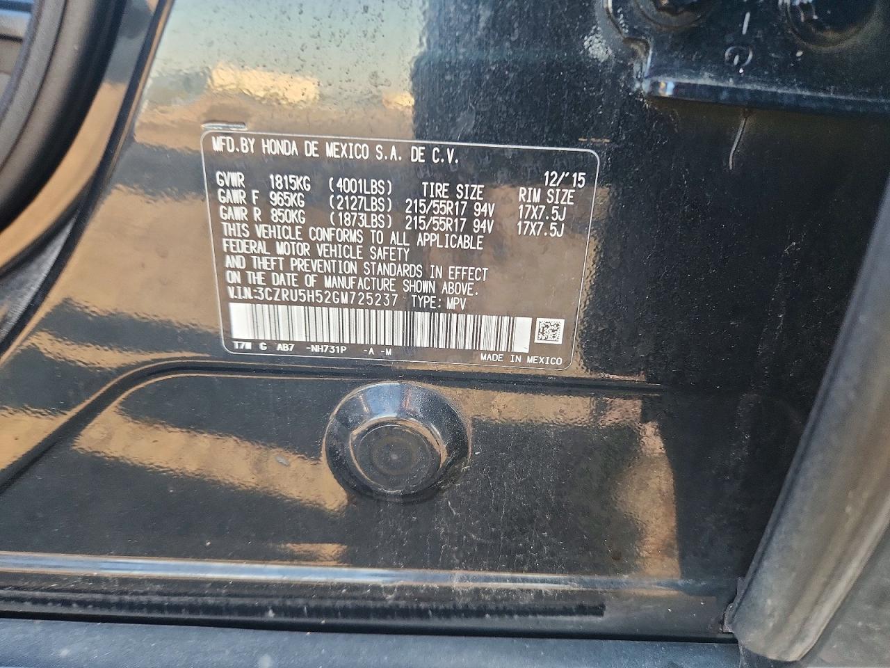 2016 HONDA HR-V EX photo 23