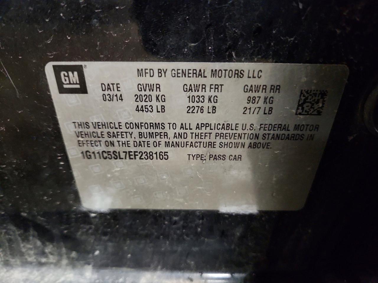2014 CHEVROLET MALIBU 1LT photo 23