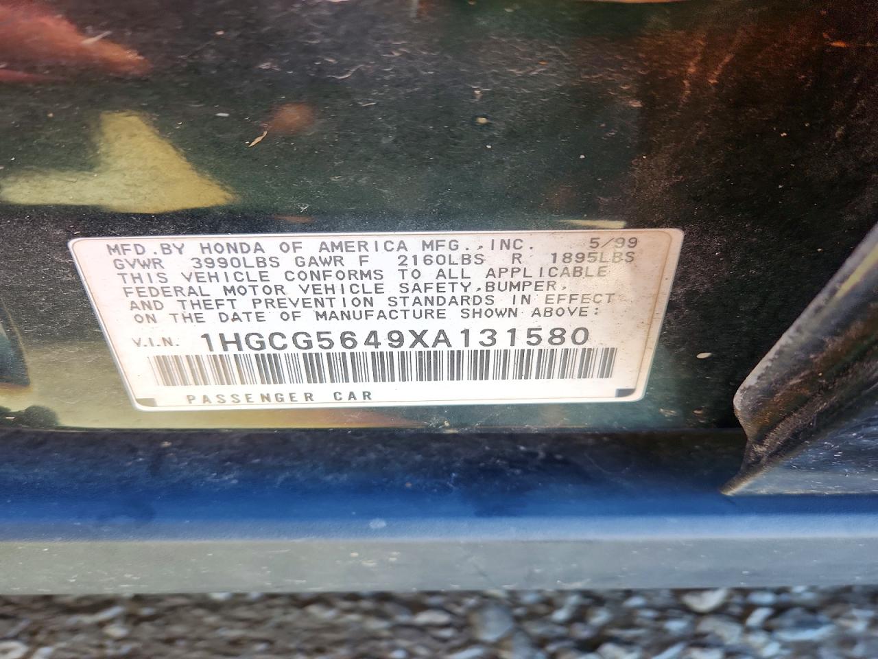 1999 HONDA ACCORD photo 23
