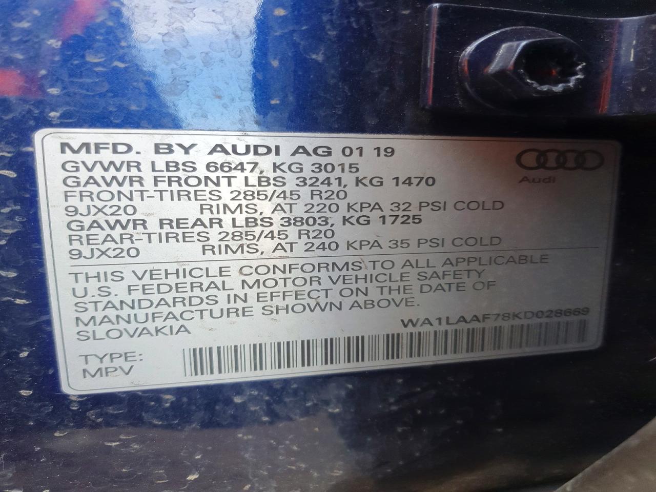 2019 AUDI Q7 PREMIUM PLUS photo 12