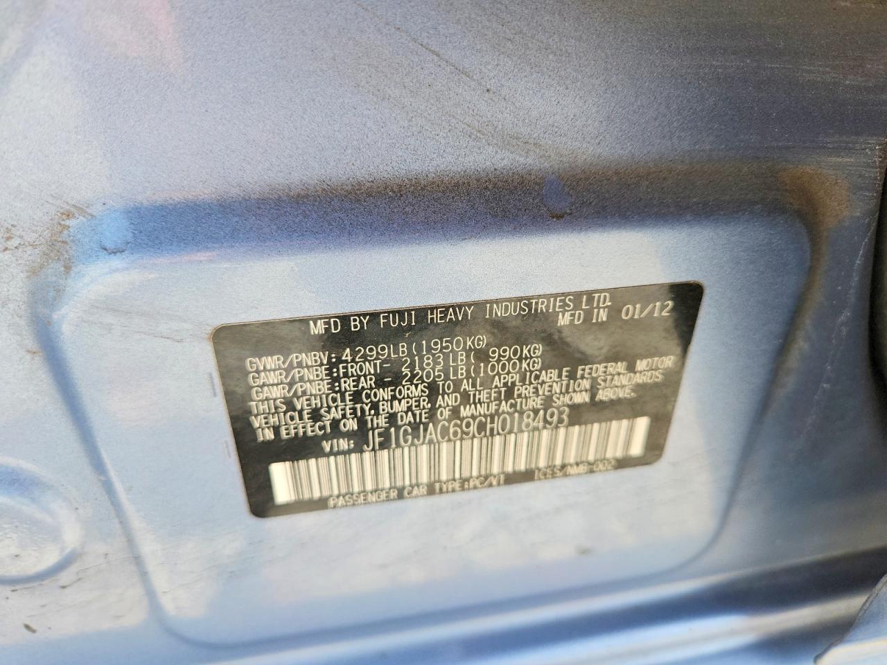 2012 SUBARU IMPREZA PREMIUM photo 23