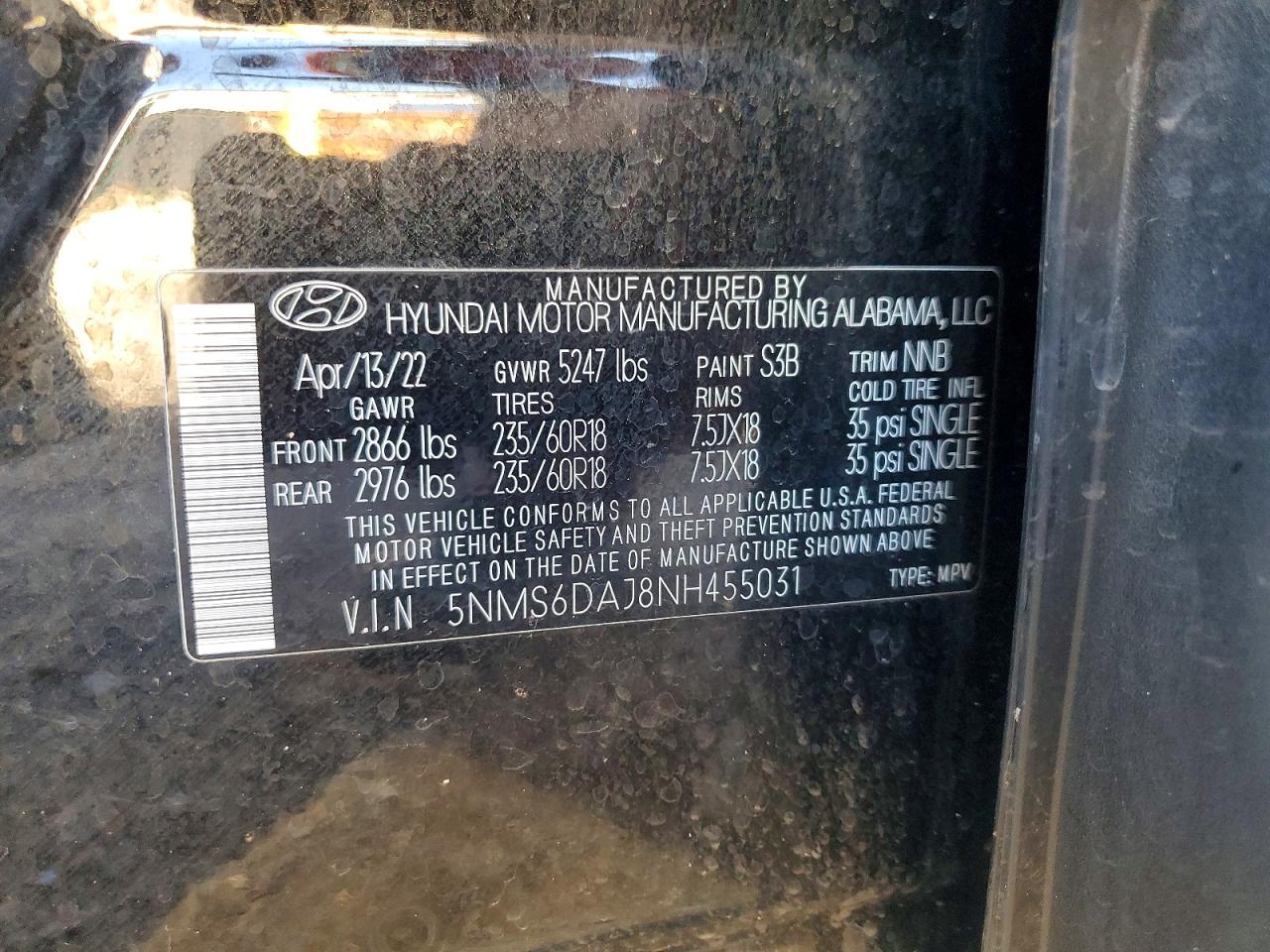 2022 HYUNDAI SANTA FE XRT photo 13