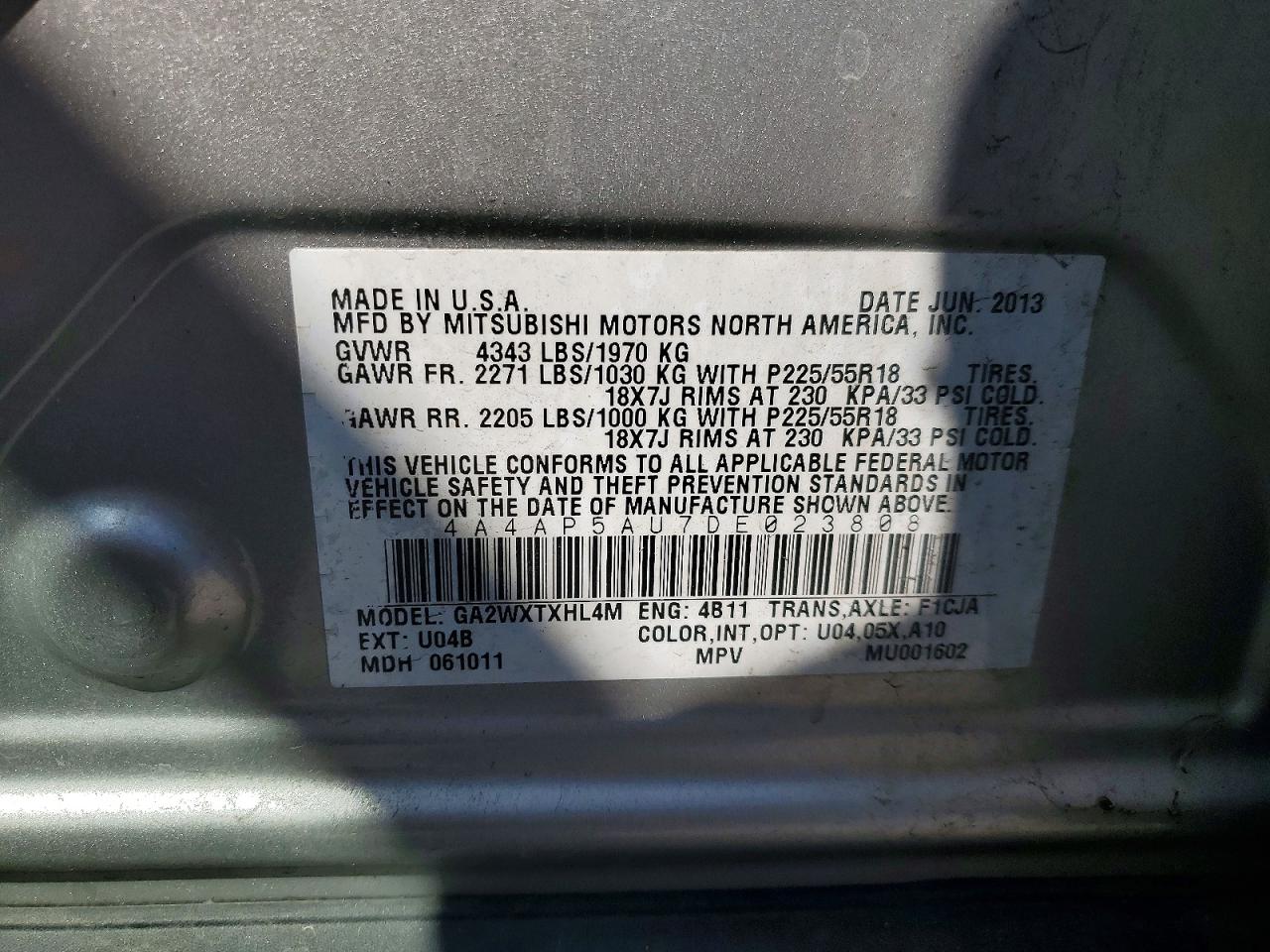 2013 MITSUBISHI OUTLANDER SPORT LE photo 25