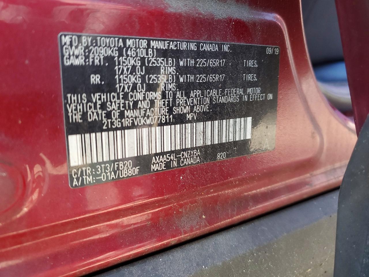2019 TOYOTA RAV4 LE photo 37