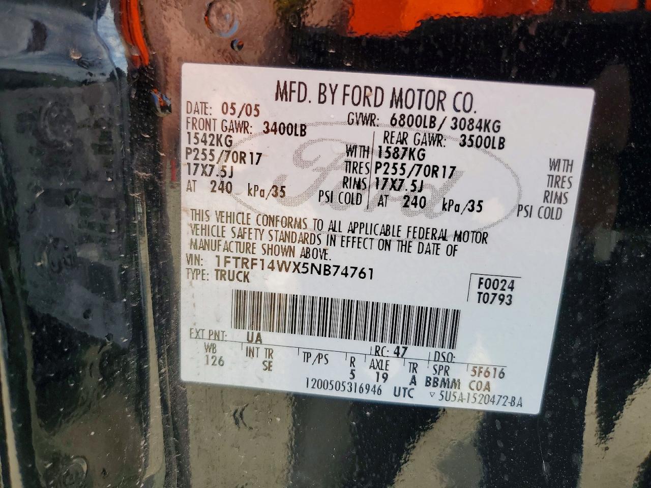 2005 FORD F150 photo 34