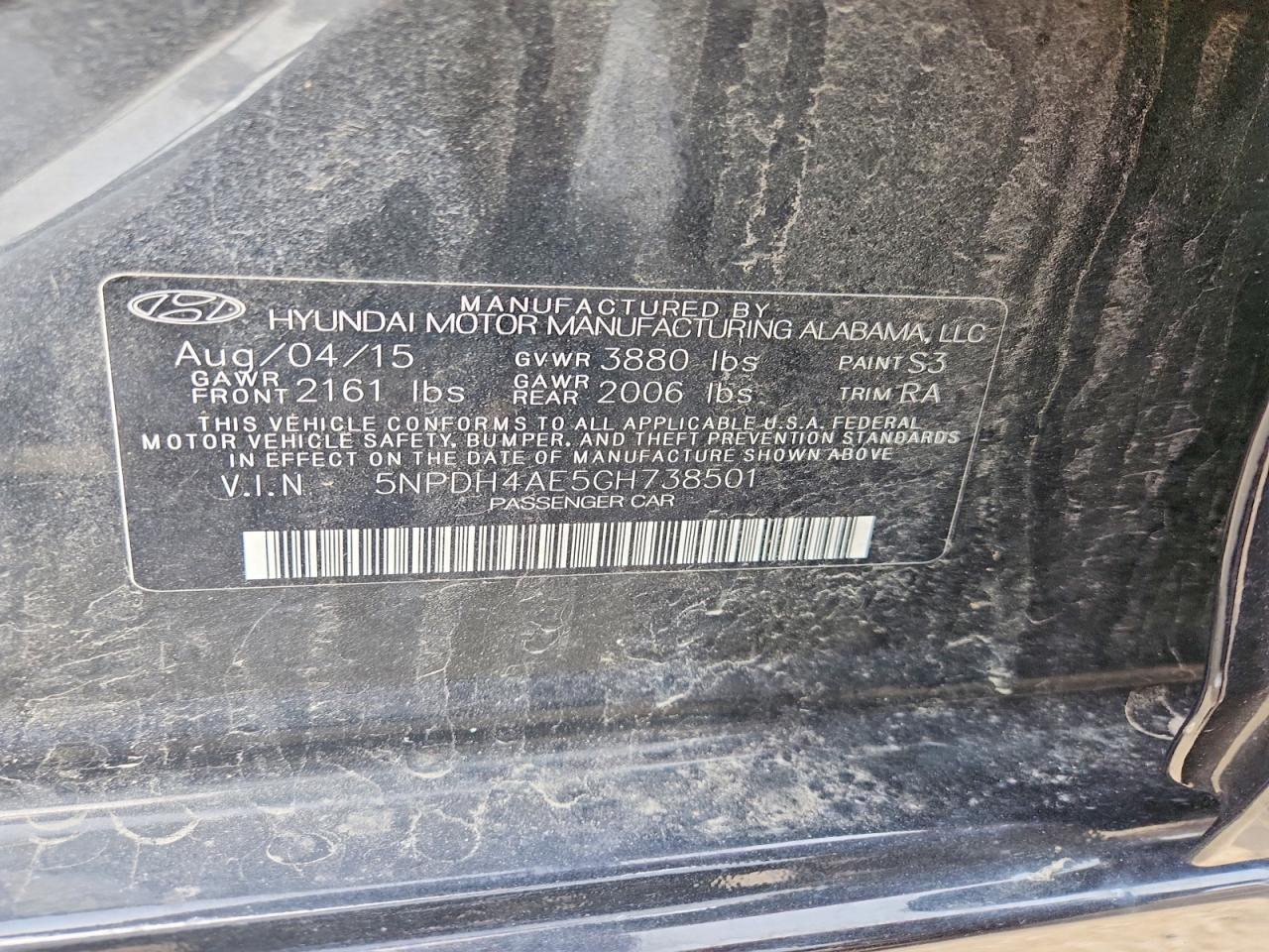 2016 HYUNDAI ELANTRA SE photo 12