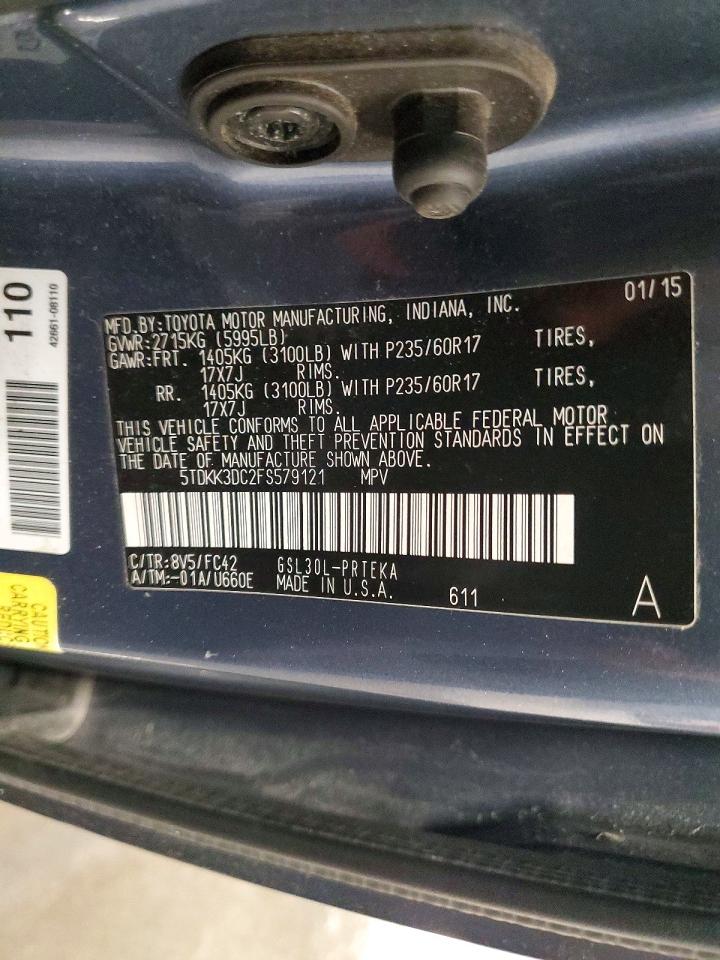 2015 TOYOTA SIENNA photo 14