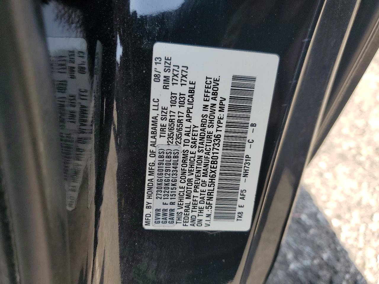 2014 HONDA ODYSSEY EXL photo 13