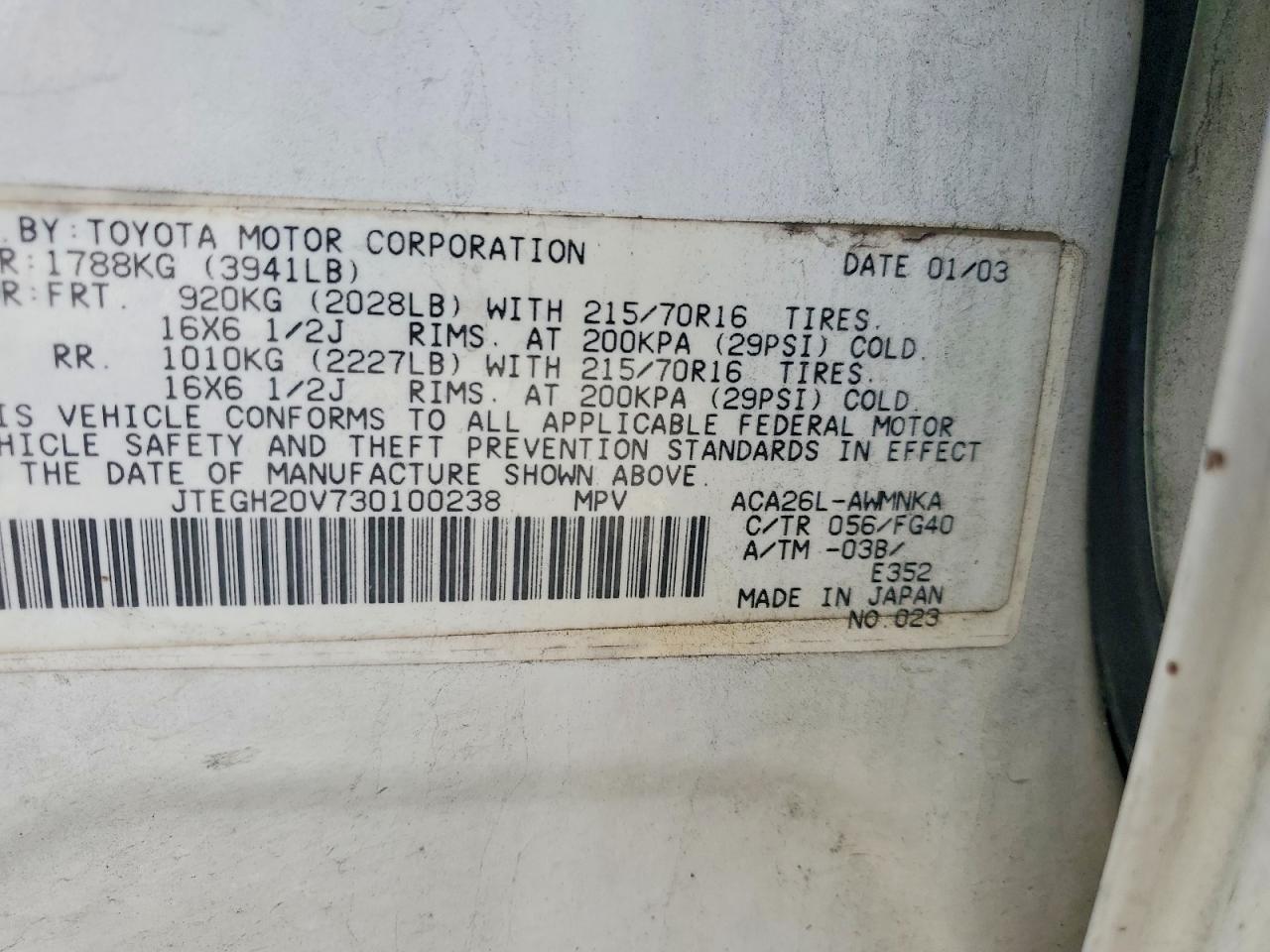 2003 TOYOTA RAV4 BASE photo 13