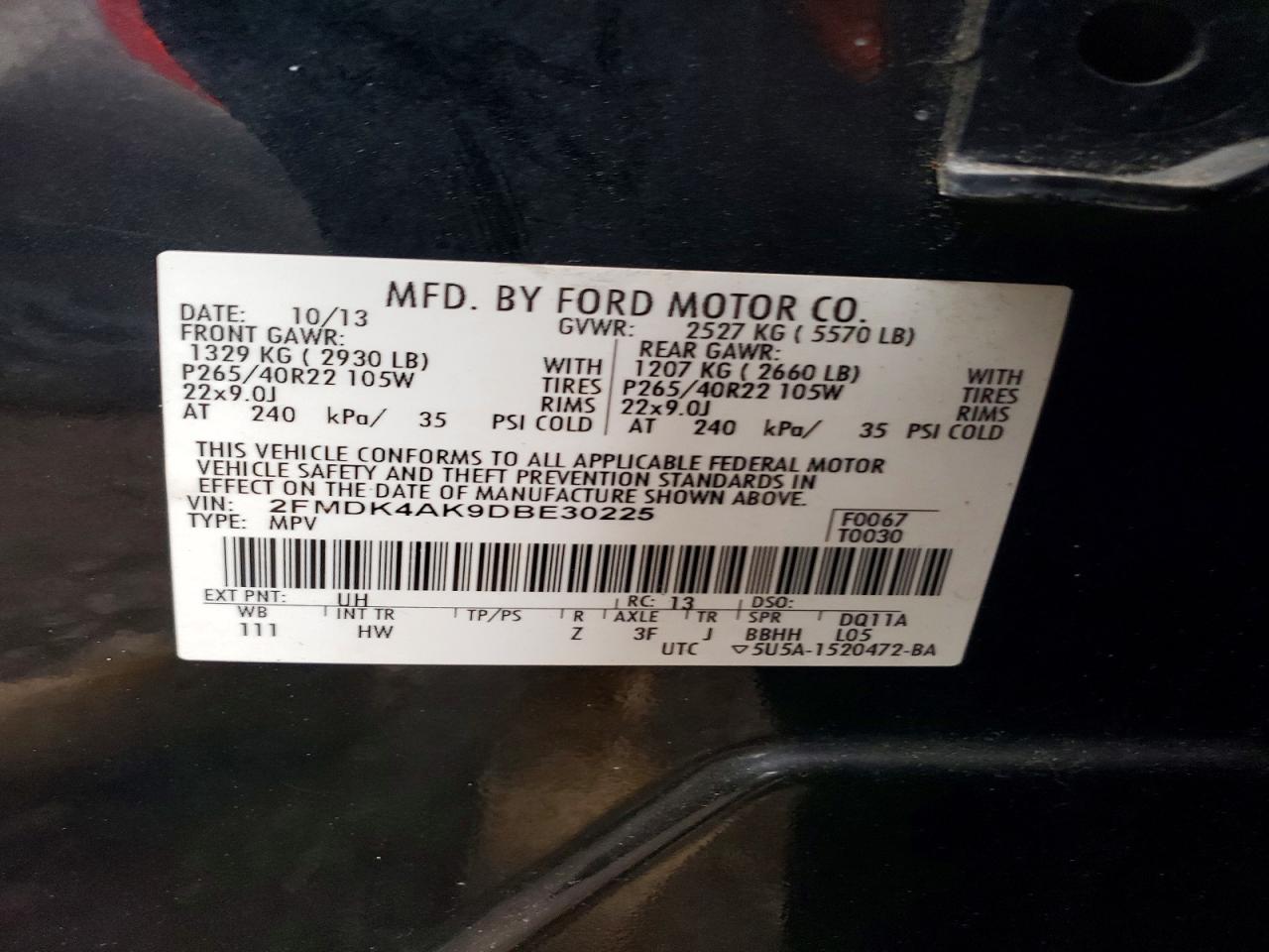 2013 FORD EDGE SPORT photo 25