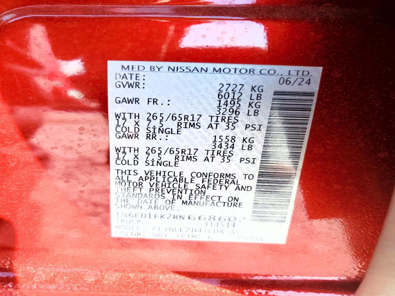 2024 NISSAN FRONTIER SL photo 12