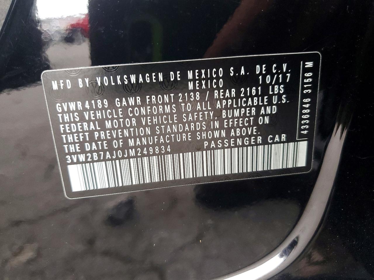 2018 VOLKSWAGEN JETTA S photo 23