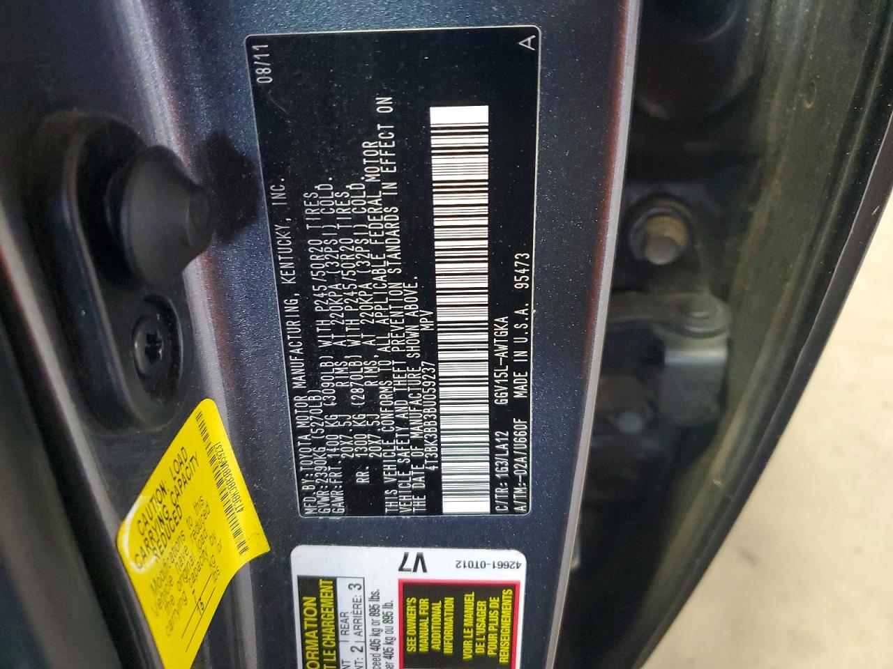 2011 TOYOTA VENZA AWD V6 photo 40