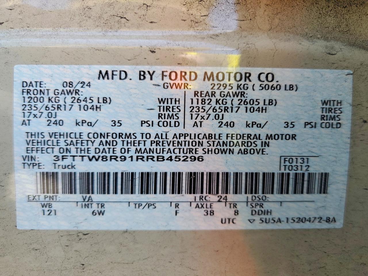 2024 FORD MAVERICK LARIAT TREMOR photo 34