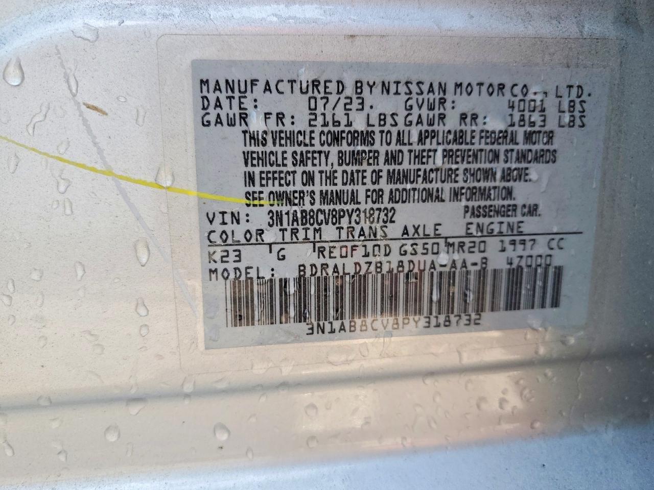 2023 NISSAN SENTRA SV photo 25