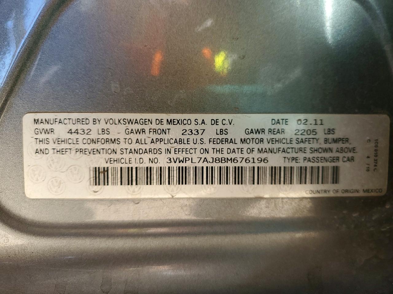 2011 VOLKSWAGEN JETTA TDI photo 12
