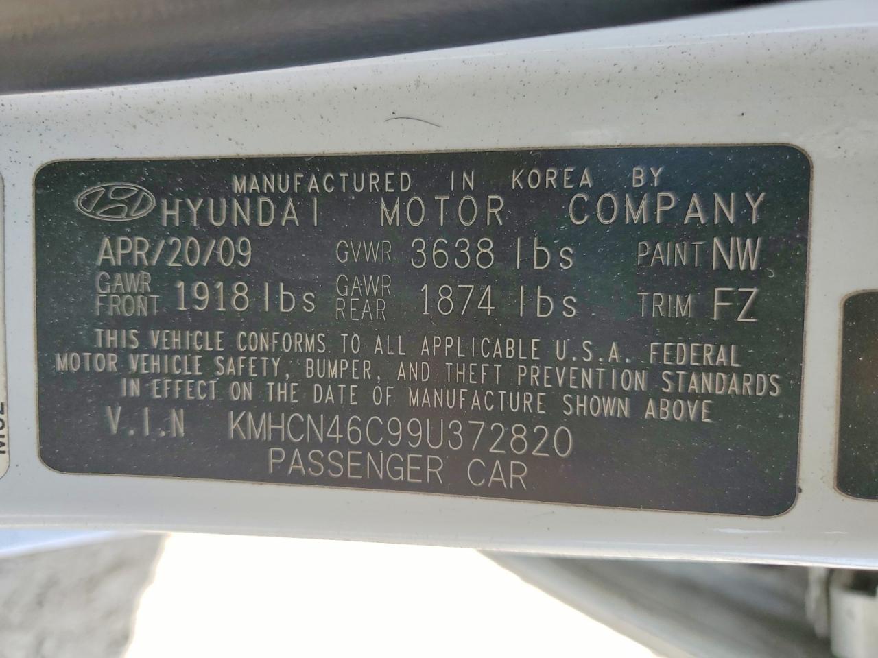 2009 HYUNDAI ACCENT GLS photo 13