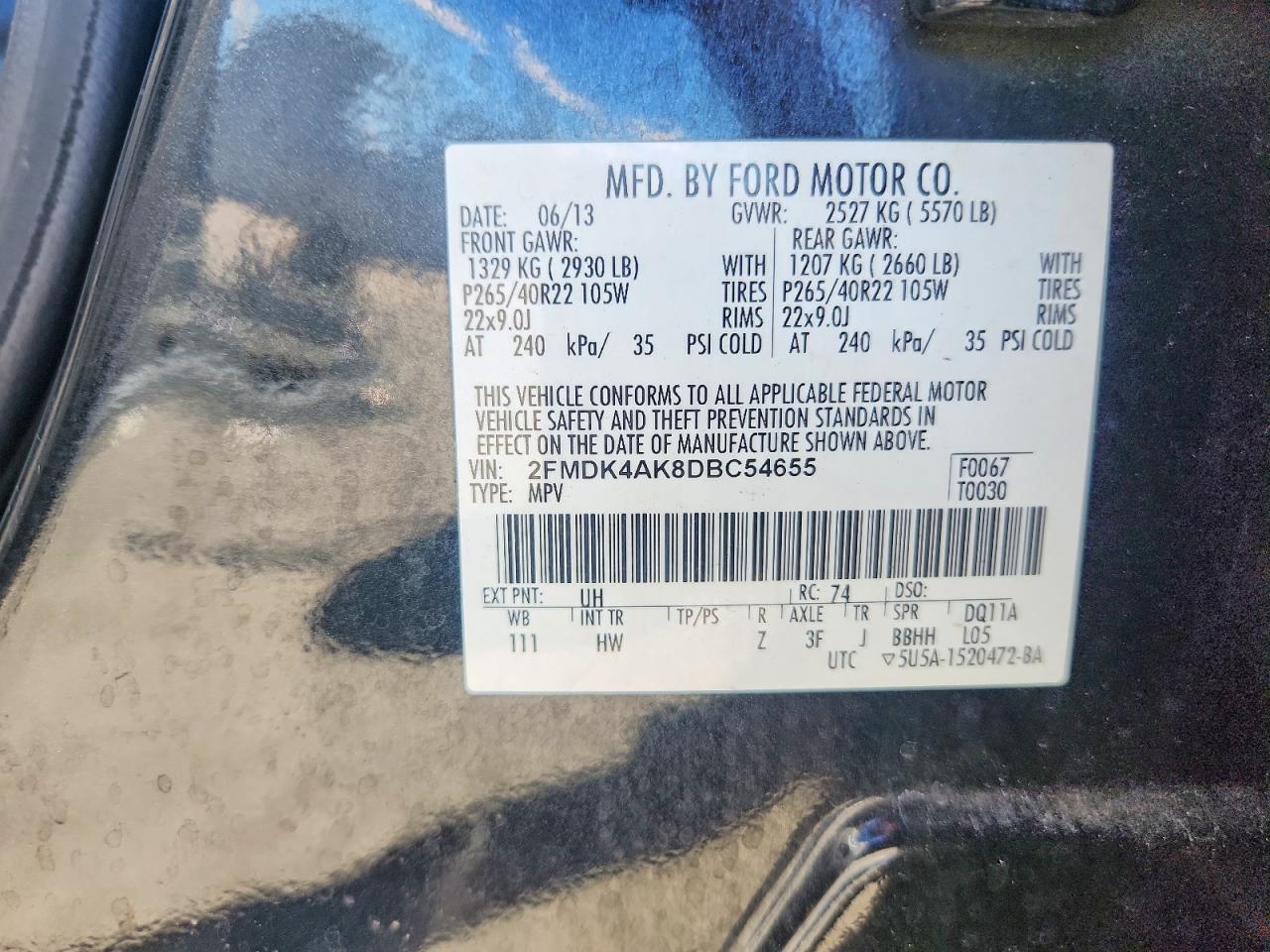 2013 FORD EDGE photo 37