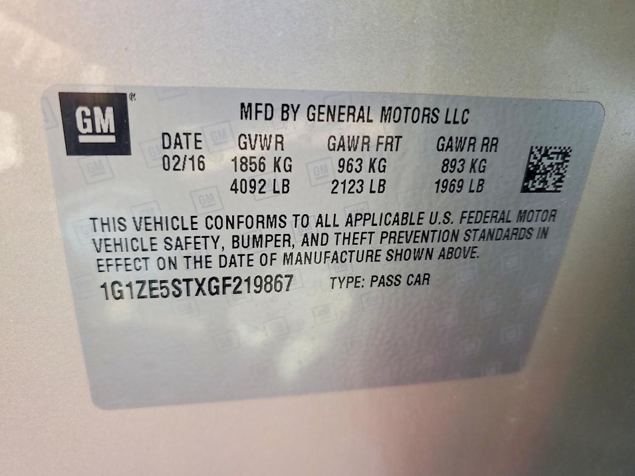 2016 CHEVROLET MALIBU photo 23