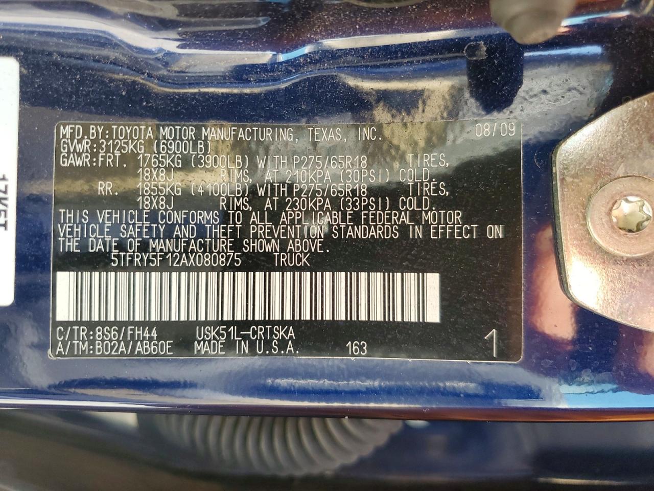 2010 TOYOTA TUNDRA GRADE photo 23