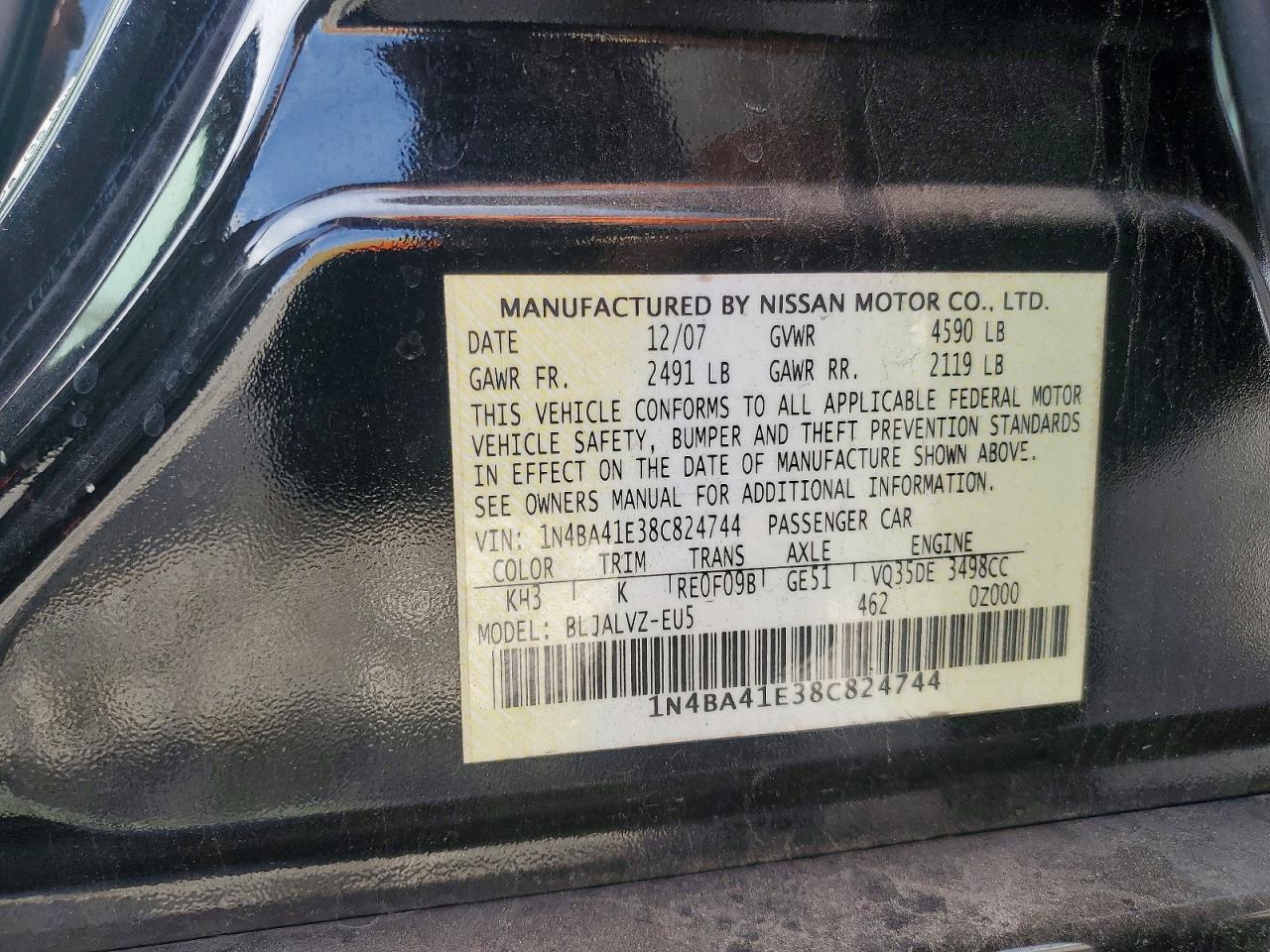 2008 NISSAN MAXIMA 3.5 SE photo 23