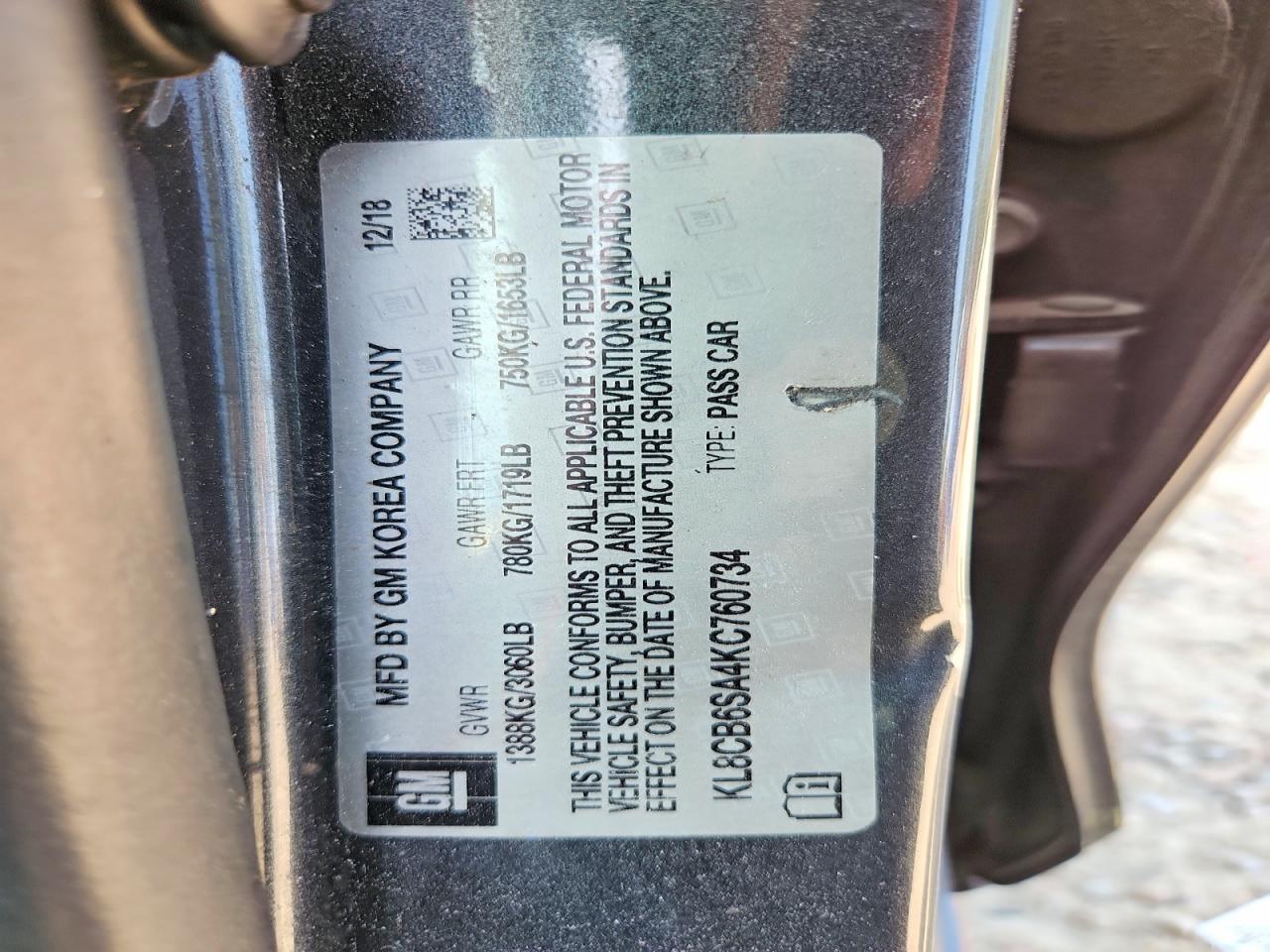 2019 CHEVROLET SPARK LS photo 23