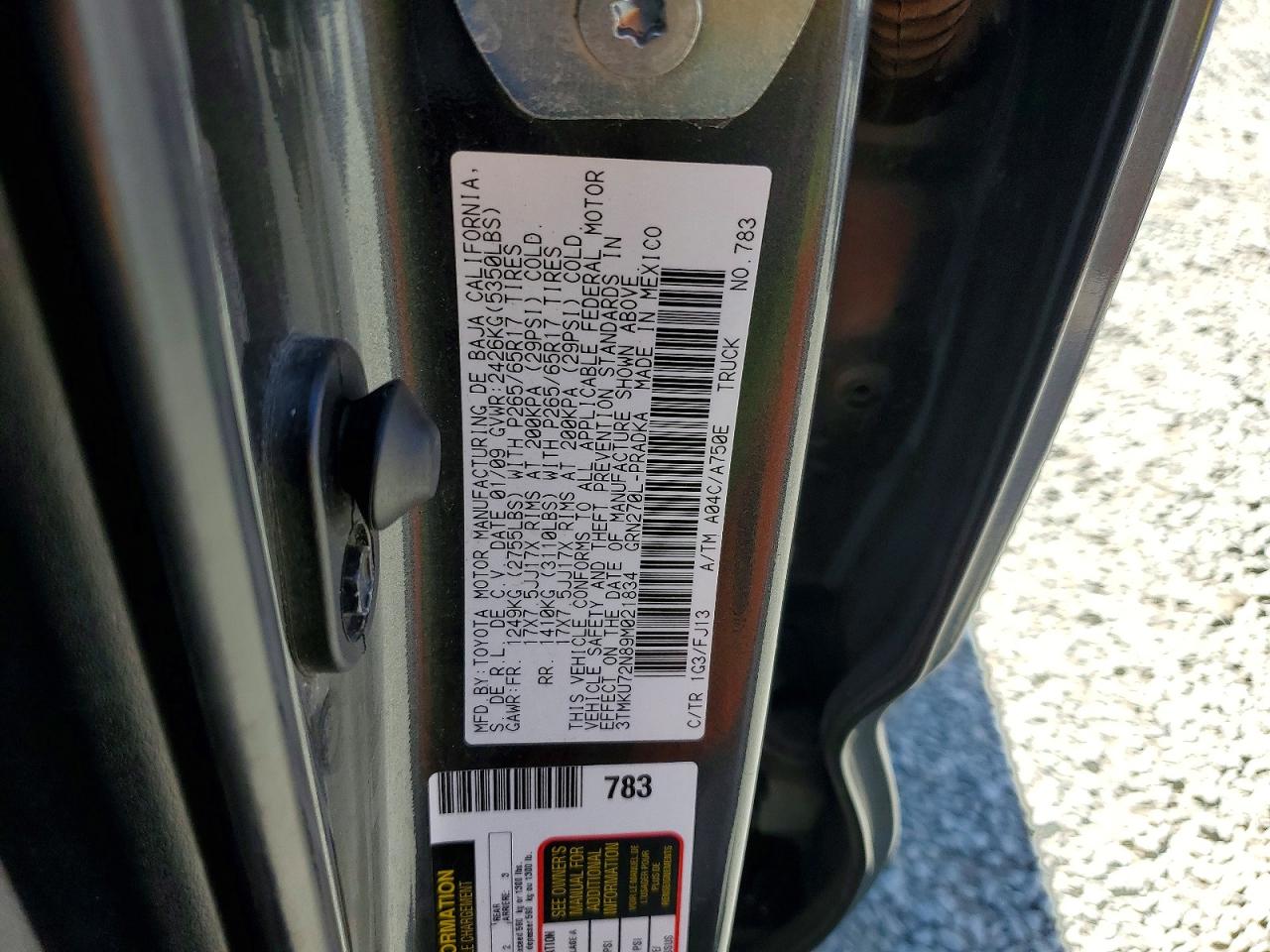 2009 TOYOTA TACOMA PRERUNNER V6 photo 34