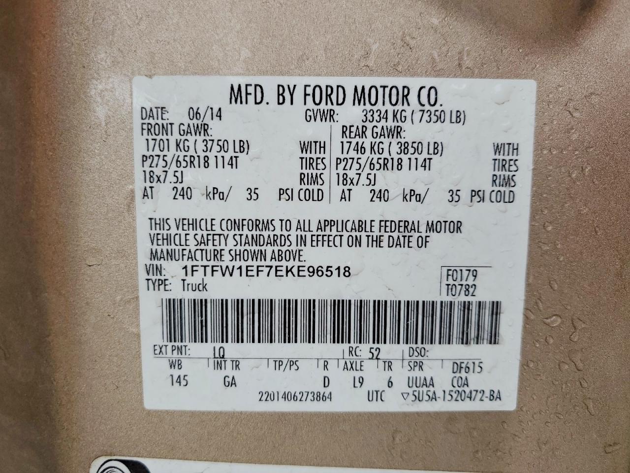 2014 FORD F150 SUPERCREW photo 25