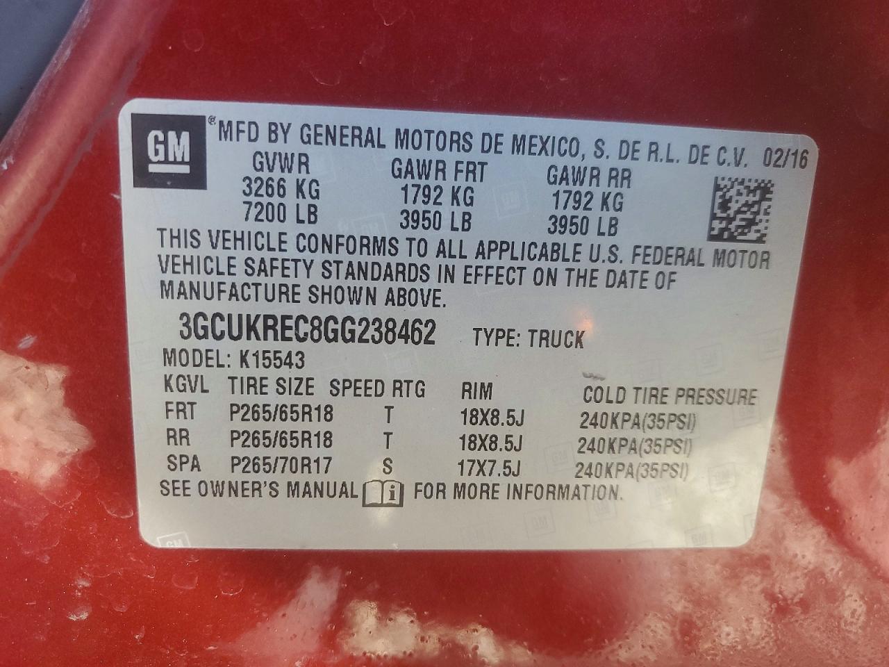 2016 CHEVROLET SILVERADO K1500 LT photo 25
