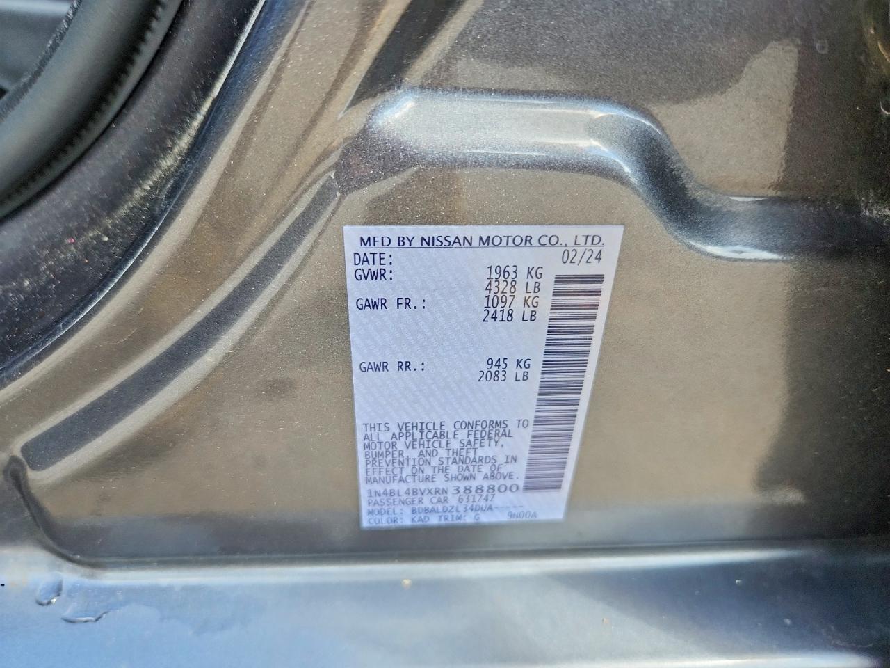 2024 NISSAN ALTIMA 2.5 S photo 25