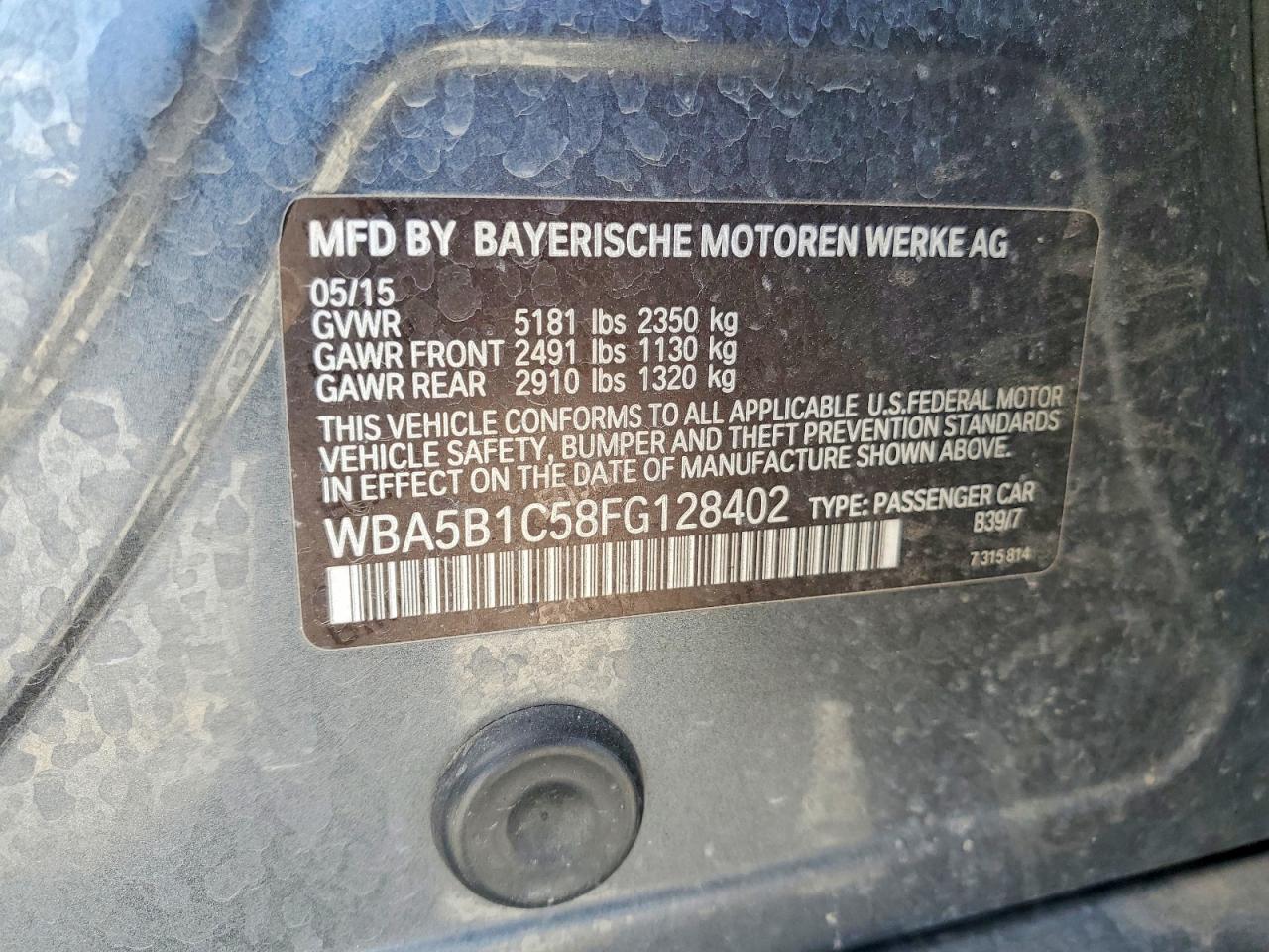 2015 BMW 535 photo 34