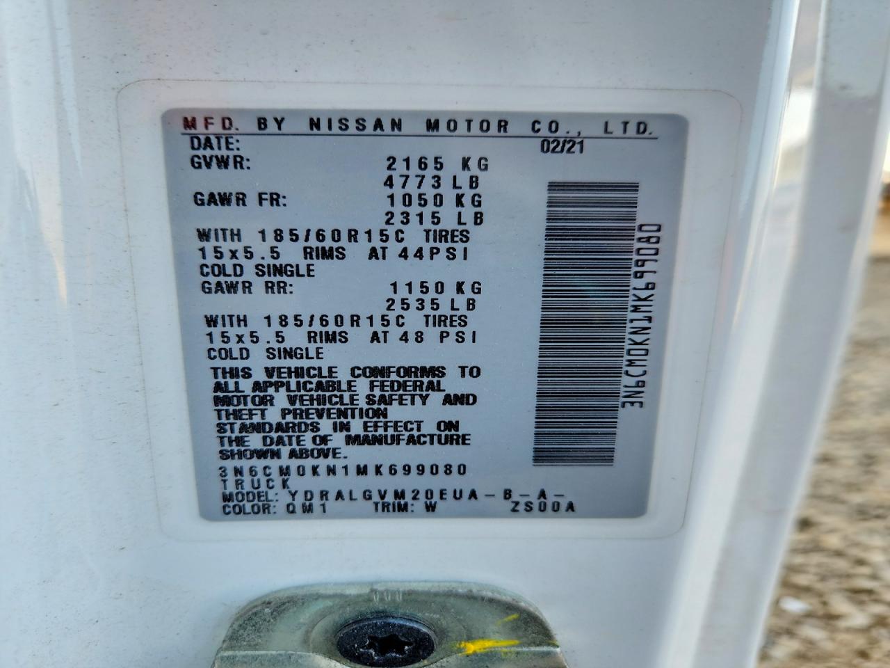 2021 NISSAN NV200 DELIVERY VAN photo 25